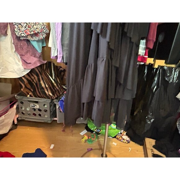 Torrid 3 (3X) Black Midi Mesh Ruffle Surplice Dress Cocktail Party - Picture 3 of 11